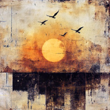 Zonsondergang abstract